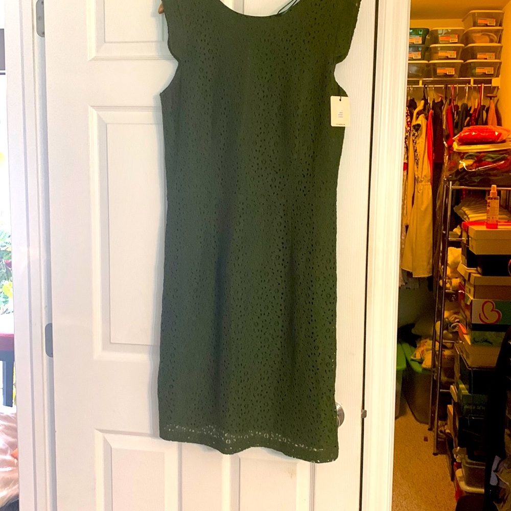 Amelia cotton blend lace dress